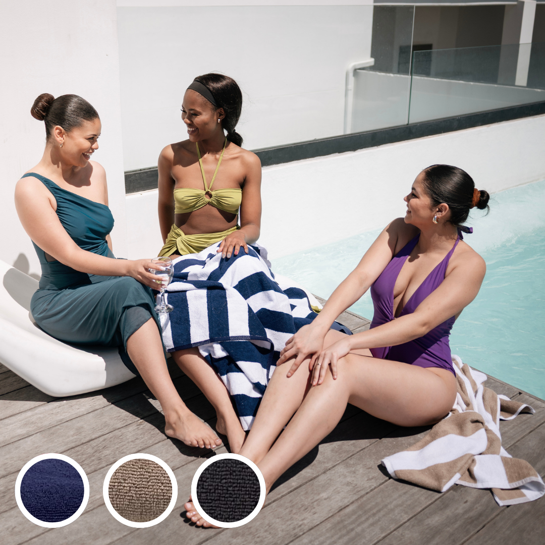 Penmark - Website Pictures (4) Cabana Stripe Pool Towel - 2 Pack - Image 1