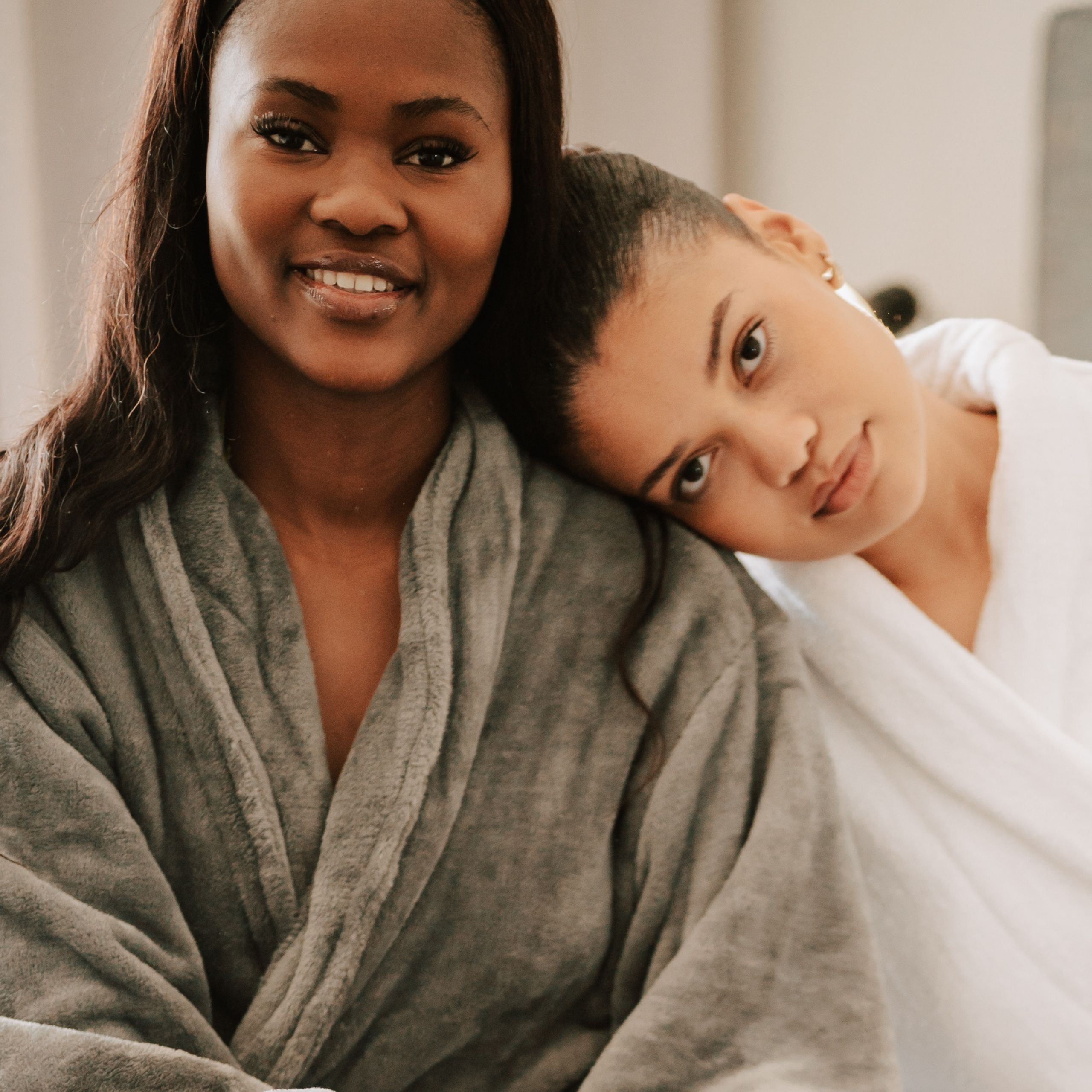 Untitled design (19) Flannel Fleece Bathrobe - Image 1